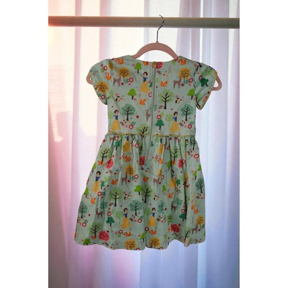Disney Snow White Dress Girls Size 5/6 Forest Animal Print Princess Dress - Picture 3 of 3